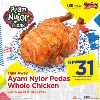 Kenny Rogers ROASTERS Merdeka Promotion Ayam Nyior Pedas Whole Chicken @ RM31 (29 August 2020 - 31 August 2020)