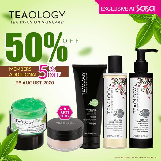 SaSa Teaology Brand Day Sale 50% OFF (26 Aug 2020)