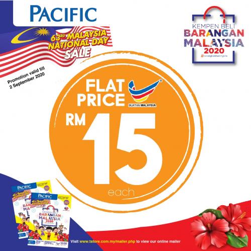 Pacific Hypermarket National Day Sale RM15 Flat Price Promotion (valid until 2 Sep 2020)