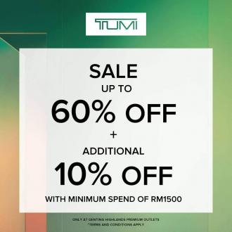 Tumi Special Sale Up To 60% OFF + Additional 10% OFF at Genting Highlands Premium Outlets (28 August 2020 - 31 August 2020)
