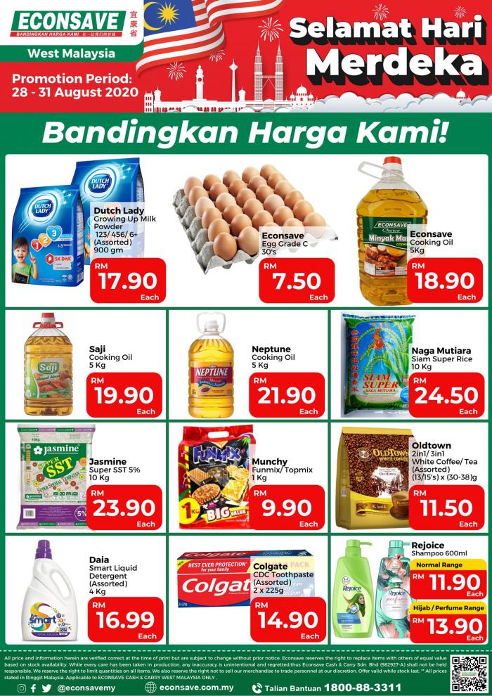 Econsave Merdeka Promotion (28 Aug 2020 - 31 Aug 2020)