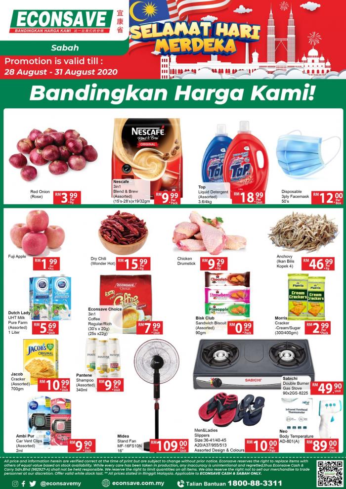 Econsave Sabah Merdeka Promotion (28 Aug 2020 - 31 Aug 2020)