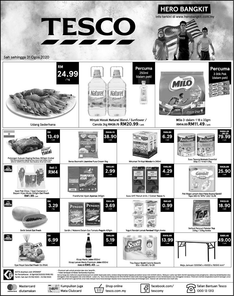 Tesco Weekend Promotion (29 Aug 2020 - 31 Aug 2020)