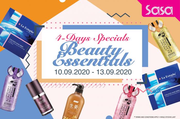 Sasa Beauty Essentials Promotion (10 Sep 2020 - 13 Sep 2020)