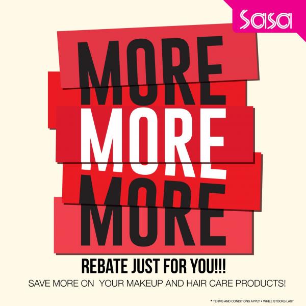 Sasa Makeup & Hair Care Products Instant Rebate Promotion (11 Sep 2020 - 13 Sep 2020)