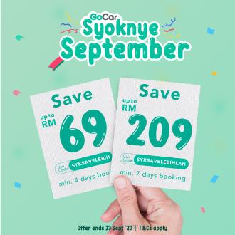 GoCar Syioknye September Promotion Save Up To RM209 (9 Sep 2020 - 23 Sep 2020)