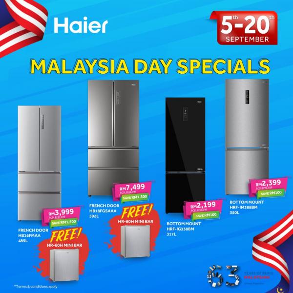Haier Malaysia Day Special Promotion (5 Sep 2020 - 20 Sep 2020)