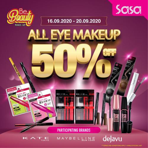 Sasa All Eye Makeup Products 50% OFF Promotion (16 Sep 2020 - 20 Sep 2020)