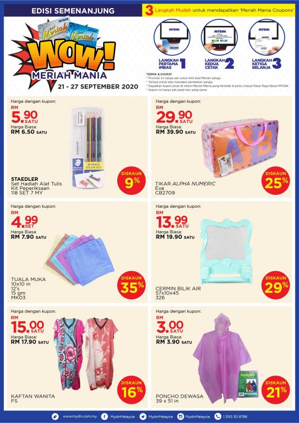 MYDIN Meriah Mania Coupons Promotion (21 Sep 2020 - 27 Sep 2020)