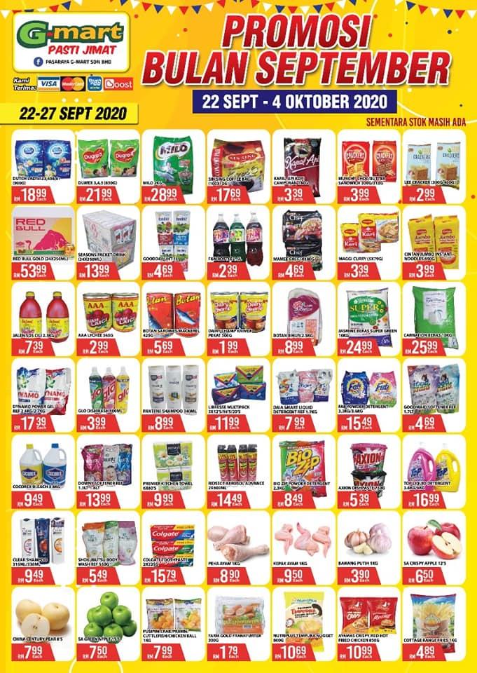 Pasaraya G-Mart September Promotion (22 Sep 2020 - 4 Oct 2020)