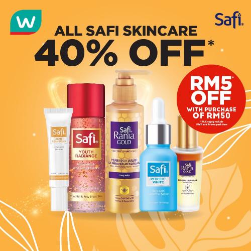 Watsons Safi Skincare Sale 40% OFF (24 Sep 2020 - 28 Sep 2020)