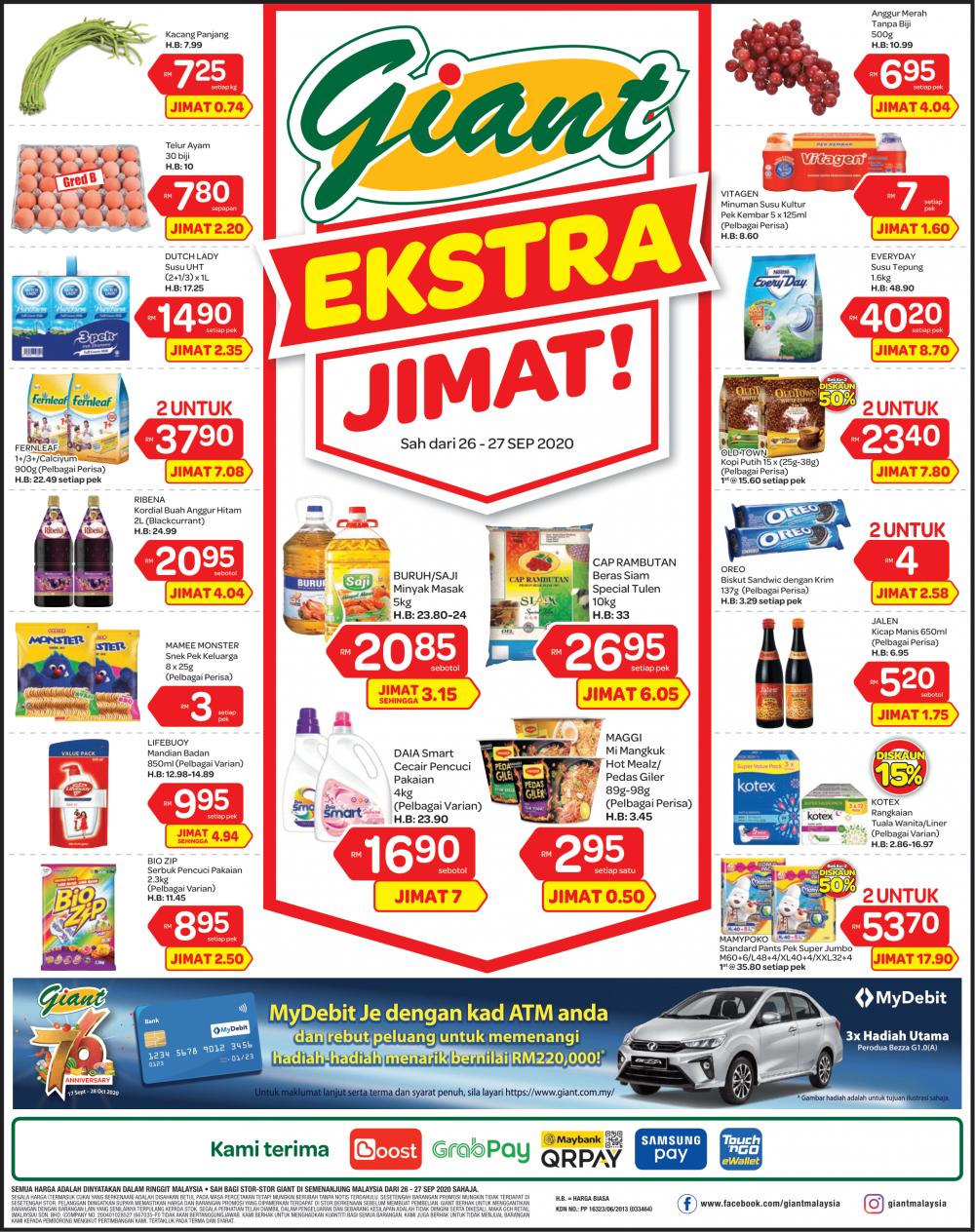 Giant Weekend Promotion (26 Sep 2020 - 27 Sep 2020)