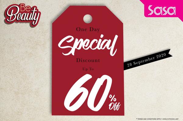 Sasa Be Beauty 1 Day Sale Discount Up To 60% OFF (28 Sep 2020)
