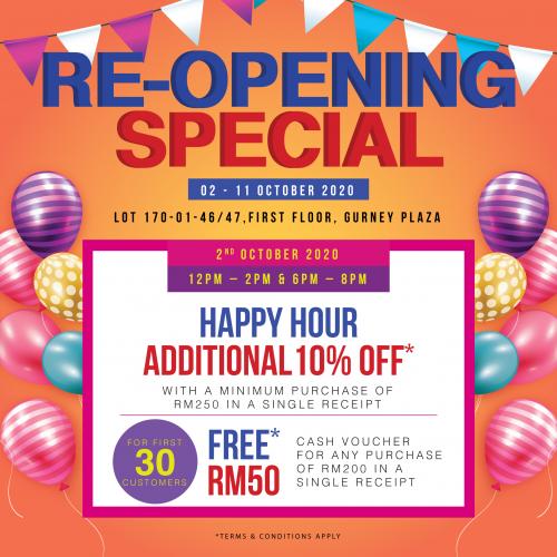 SaSa Gurney Plaza Re-Opening Special Sales (2 Oct 2020 - 11 Oct 2020)