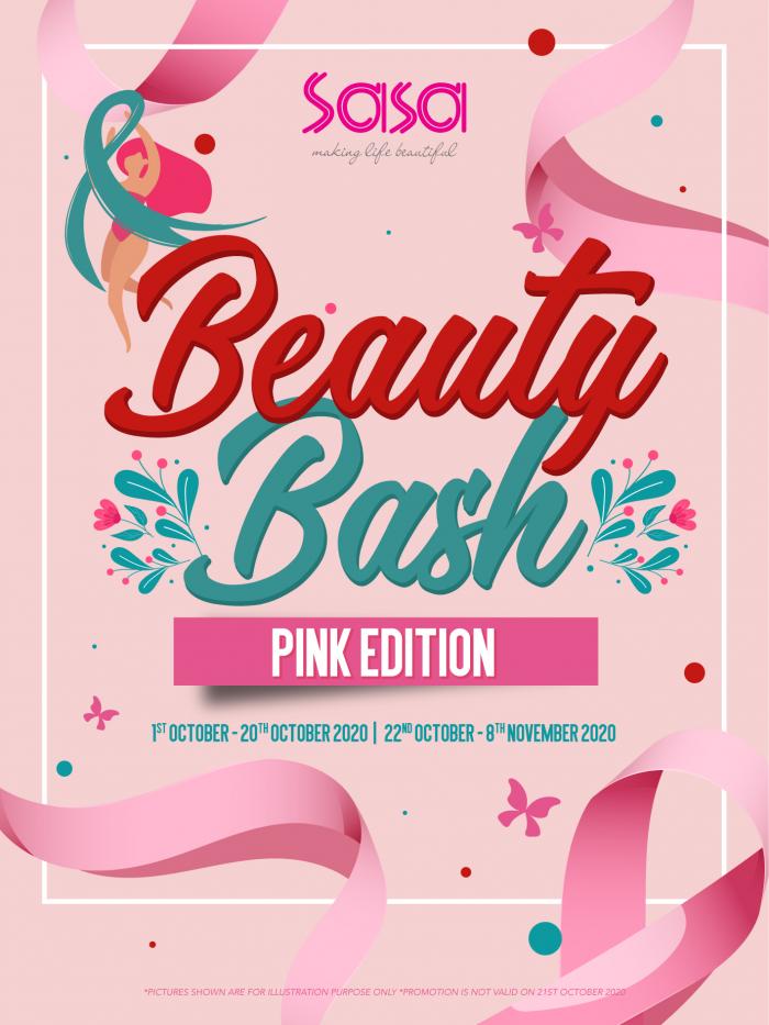 SaSa Beauty Bash Pink Edition Promotion Catalogue (1 Oct 2020 - 8 Nov 2020)