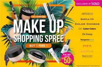 Sasa Make Up Shopping Spree Buy 1 FREE 1 Sale (1 October 2020 - 11 October 2020)