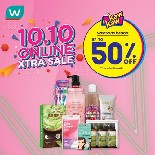 Watsons Brands Products 10.10 Online Sale Up To 50% OFF (5 Oct 2020 - 11 Oct 2020) Watsons Brands Products 10.10 Online Sale Up To 50% OFF (5 Oct 2020 - 11 Oct 2020)