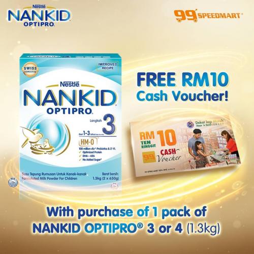 99 Speedmart Nankid Optipro FREE Cash Voucher Promotion