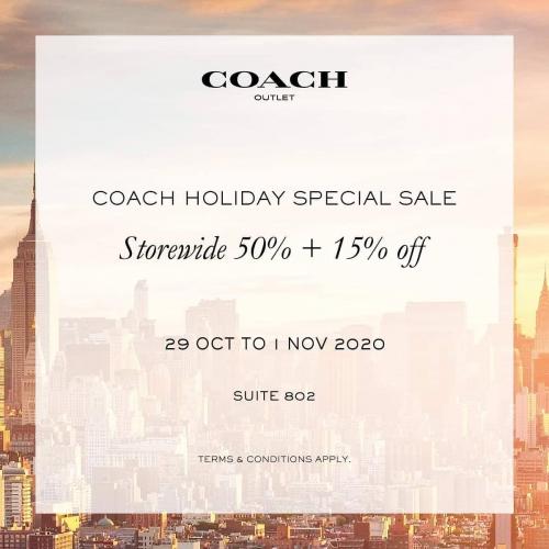 Coach Holiday Special Sale Up To 50% OFF + 15% OFF at Genting Highlands Premium Outlets (29 Oct 2020 - 1 Nov 2020)