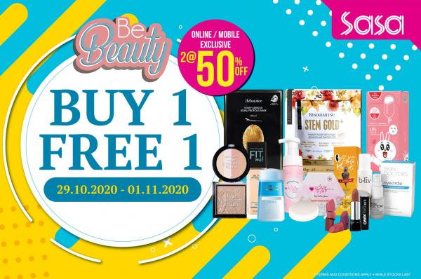 Sasa BeBeauty Buy 1 FREE 1 Promotion (29 Oct 2020 - 1 Nov 2020)