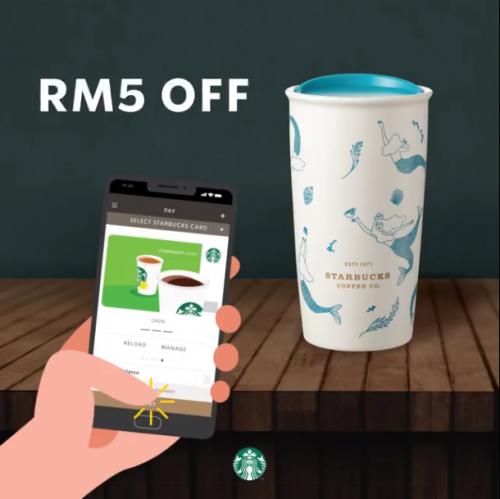 Starbucks RM5 OFF Promotion with Starbucks Tumbler & Mobile App (30 Oct 2020)