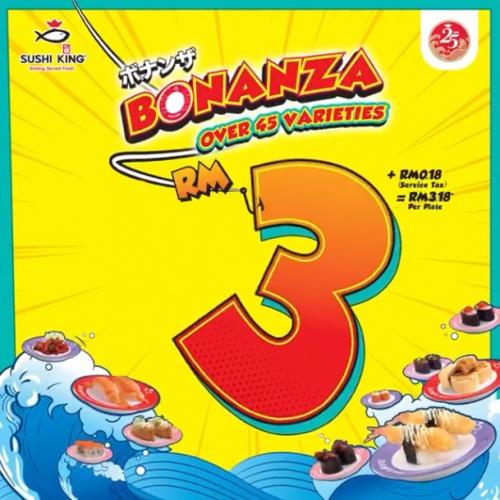 Sushi King Bonanza Promotion Sushi for RM3.18 (2 Nov 2020 - 5 Nov 2020)