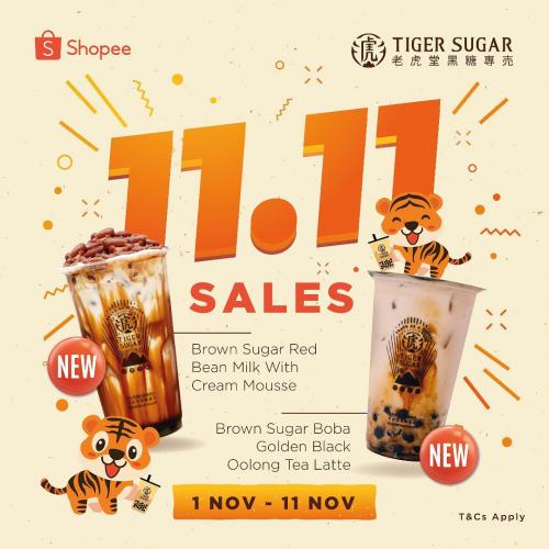 Tiger Sugar 11.11 Sale Promotion on Shopee (1 Nov 2020 - 11 Nov 2020)