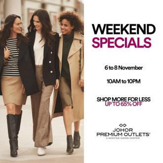 Johor Premium Outlets Weekend Special Sale Saving Up To 65% OFF (6 November 2020 - 8 November 2020)