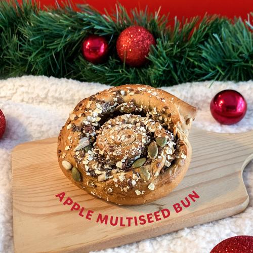 Starbucks Dreamy Velvety Cake and Apple Multiseed Bun