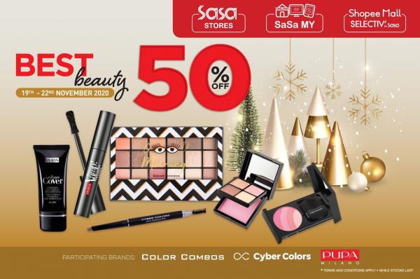 Sasa Best Beauty Promotion 50% OFF (19 Nov 2020 - 22 Nov 2020)