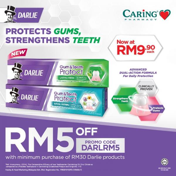 Caring Pharmacy Darlie Promotion RM5 OFF (26 Nov 2020 - 31 Dec 2020) Caring Pharmacy Darlie Promotion RM5 OFF (26 Nov 2020 - 31 Dec 2020)