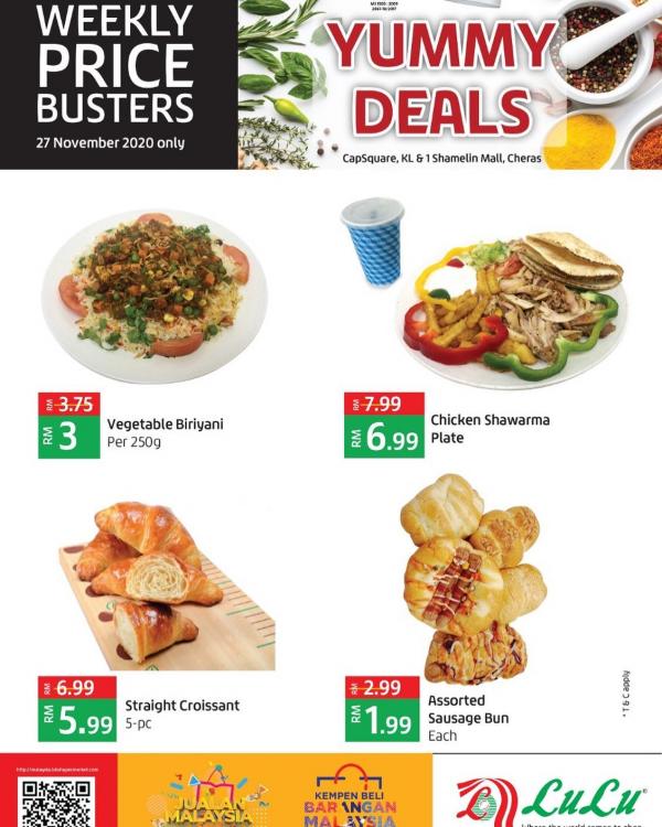 LuLu Hypermarket Yummy Deals Promotion (27 Nov 2020) LuLu Hypermarket Yummy Deals Promotion (27 Nov 2020)