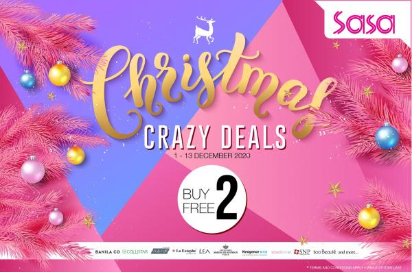 Sasa Christmas Crazy Deals Sale Buy 2 FREE 2 (1 Dec 2020 - 13 Dec 2020)