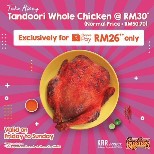 Kenny Rogers ROASTERS Take Away Tandoori Whole Chicken RM30 Promotion