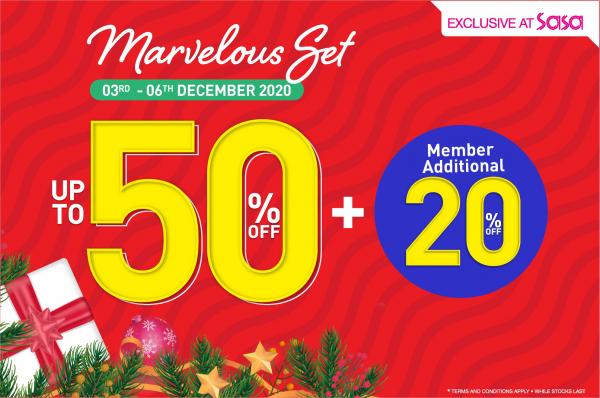 Sasa Christmas Marvelous Set Promotion Up To 50% OFF (3 Dec 2020 - 6 Dec 2020)