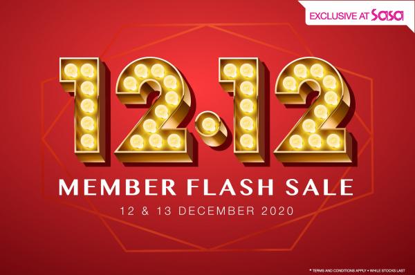 Sasa 12.12 Member Flash Sale (12 Dec 2020 - 13 Dec 2020)