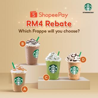 Starbucks RM4 Rebate Promotion pay with ShopeePay (1 December 2020 - 31 December 2020)