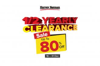 Harvey Norman 1/2 Yearly Clearance Sale Up To 80% OFF (16 December 2020 - 31 December 2020)