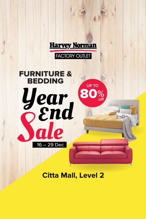 Harvey Norman Citta Mall Furniture & Bedding Year End Sale Up To 80