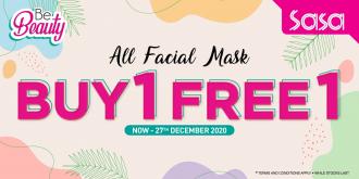 Sasa Facial Mask Promotion Buy 1 FREE 1 (valid until 27 December 2020)