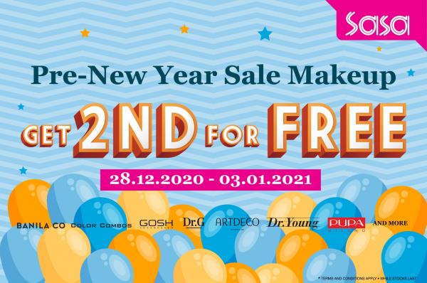 Sasa Makeup Goodies Pre-New Year Sale 2nd for FREE (28 Dec 2020 - 3 Jan 2021)