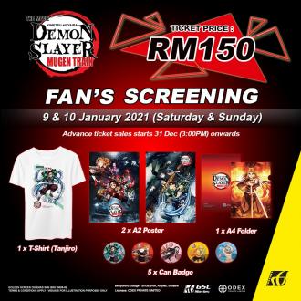 GSC Demon Slayer Movie Fan's Screening Promotion (9 January 2021 - 10 January 2021)
