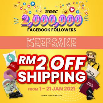 GSC Online RM2 OFF Shipping Promotion (1 January 2021 - 21 January 2021)