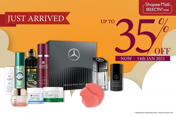 SaSa New Products Promotion Up To 35% OFF on Shopee (valid until 14 Jan 2021)