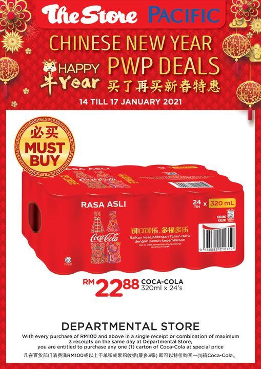The Store CNY PWP Promotion Coca-Cola @ RM22.88 (14 Jan 2021 - 17 Jan 2021)