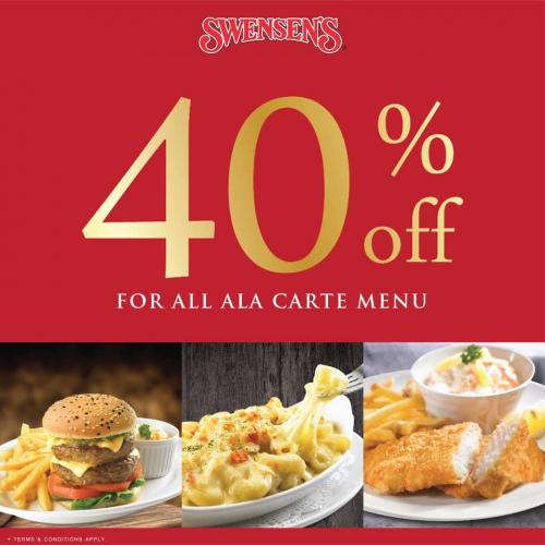 Swensen's Ala Carte Menu Promotion 40% OFF (14 Jan 2021 - 26 Jan 2021) Swensen's Ala Carte Menu Promotion 40% OFF (14 Jan 2021 - 26 Jan 2021)