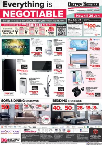 Harvey Norman Everything is Negotiable Sale (valid until 26 January 2021)