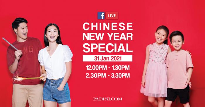 Padini Facebook Live Chinese New Year Sale (31 Jan 2021) Padini Facebook Live Chinese New Year Sale (31 Jan 2021)