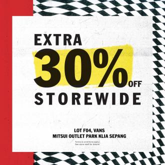 Vans Outlet Sale Extra 30% OFF Storewide at Mitsui Outlet Park (5 March 2021 - 7 March 2021)