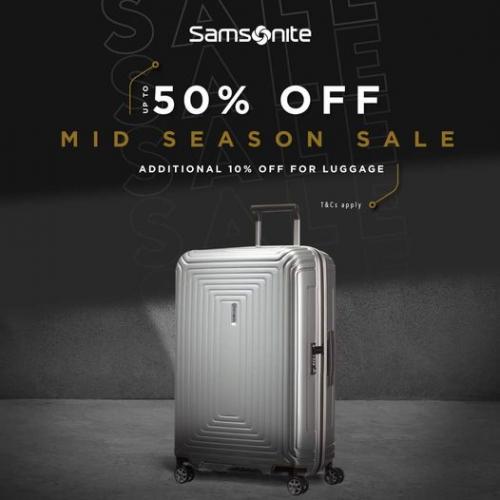 Samsonite Mid Season Sale Up To 50% OFF at Genting Highlands Premium Outlets (3 Mar 2021 - 28 Mar 2021)